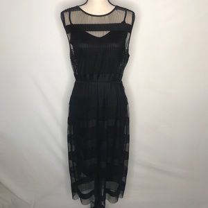 Black Sheer Causal Dress